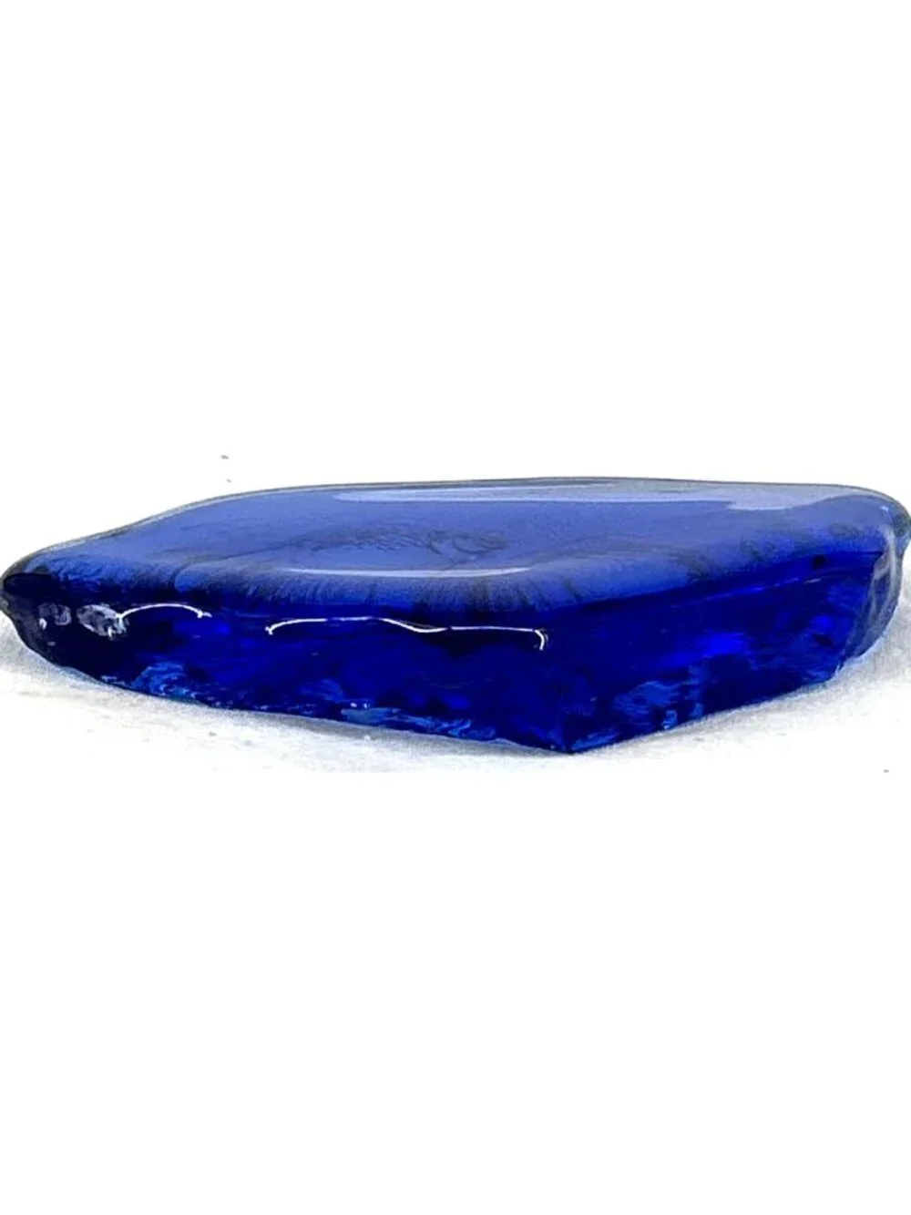 Fish Glass Paperweight Sculpture Underwater Cobalt Blue 4.75